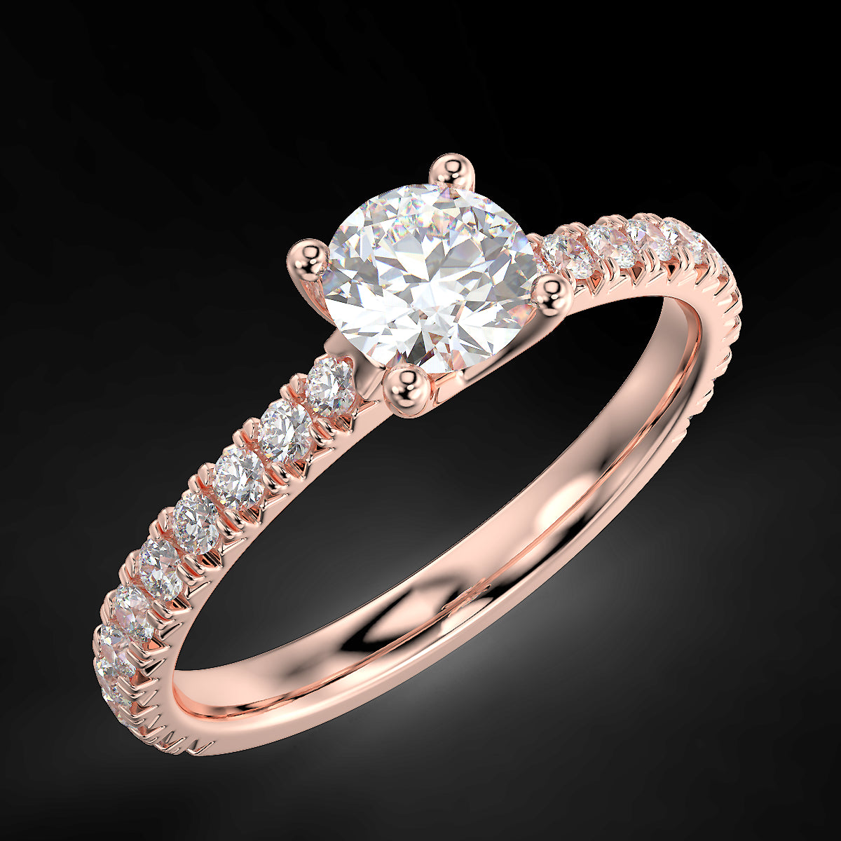 Rosé Allure - pierścionek z diamentami 0,85 ct