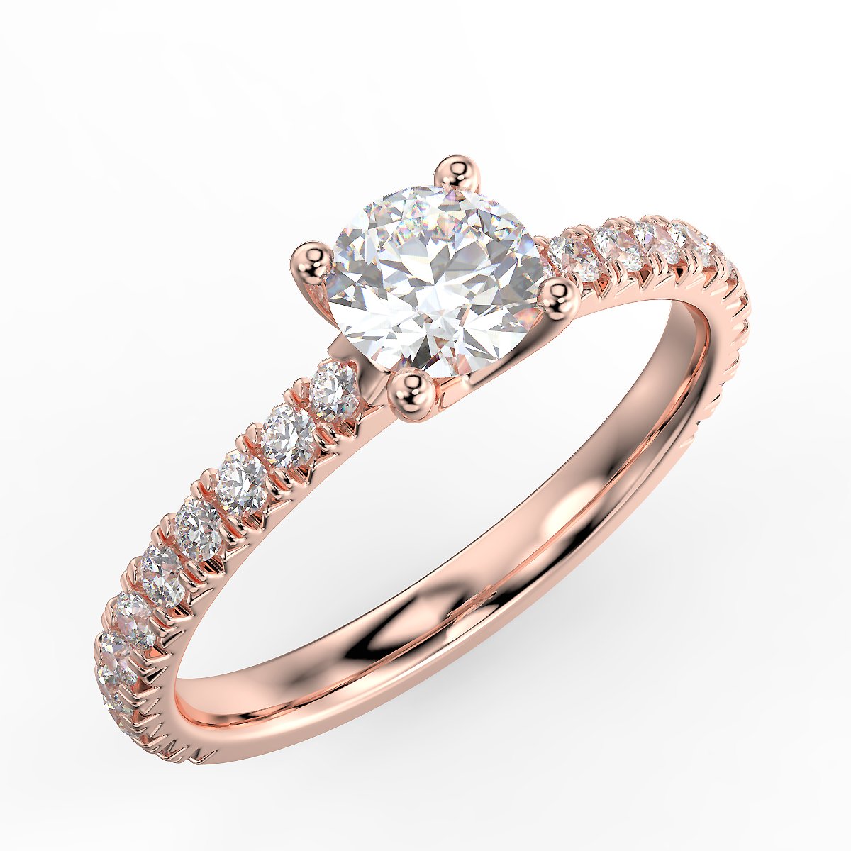 Rosé Allure - pierścionek z diamentami 0,85 ct