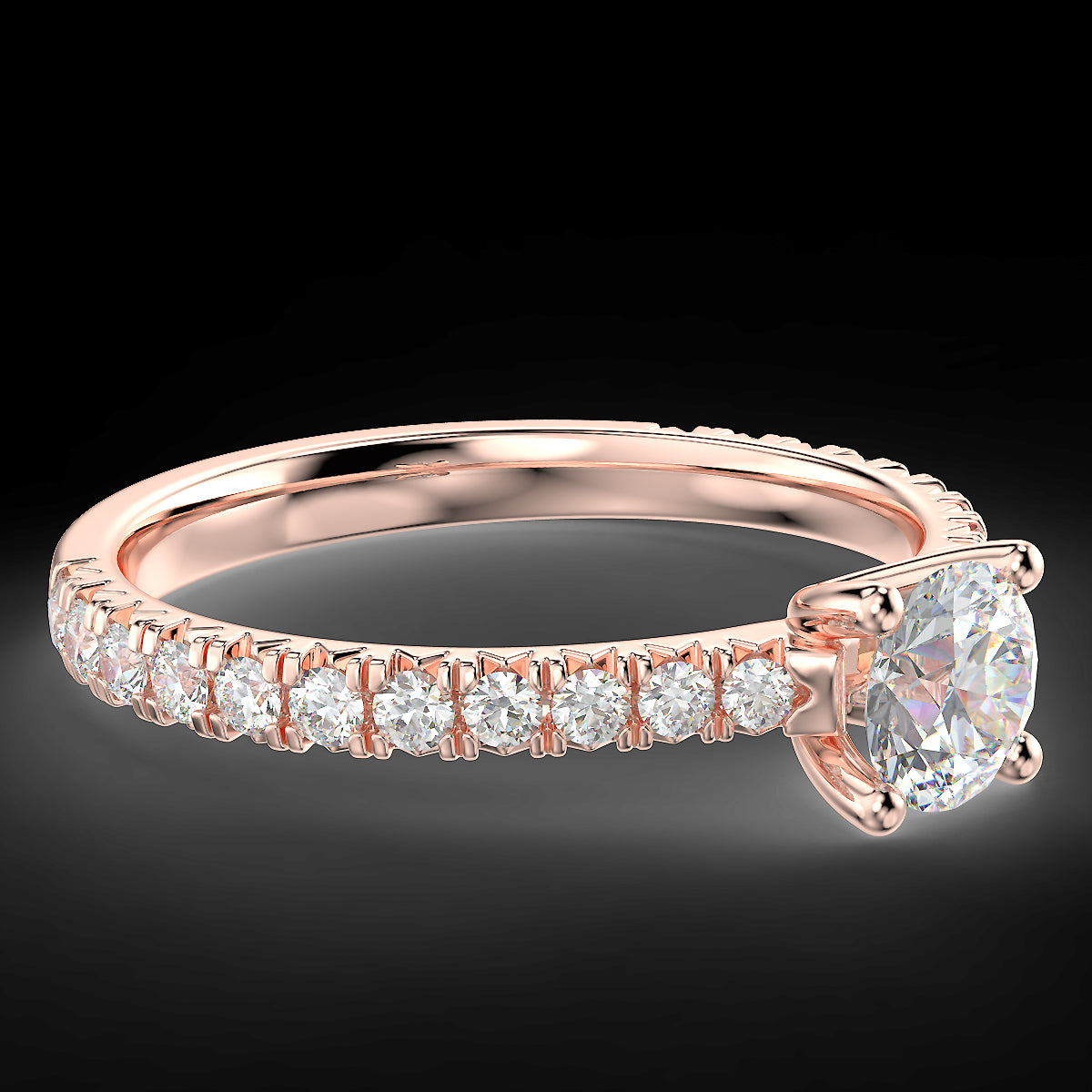 Rosé Allure - pierścionek z diamentami 0,85 ct