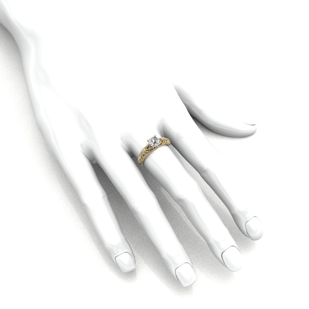 Dekoracyjny pierścionek z diamentem 0,50ct