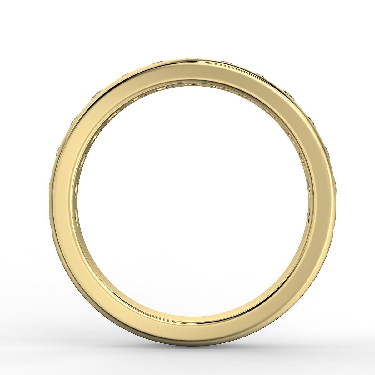 Tuscany Obrączka z żółtego złota z diamentami 0,75 ct