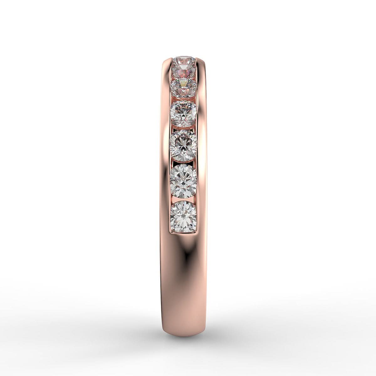 Tuscany Obrączka z różowego złota z diamentami 0,75 ctw