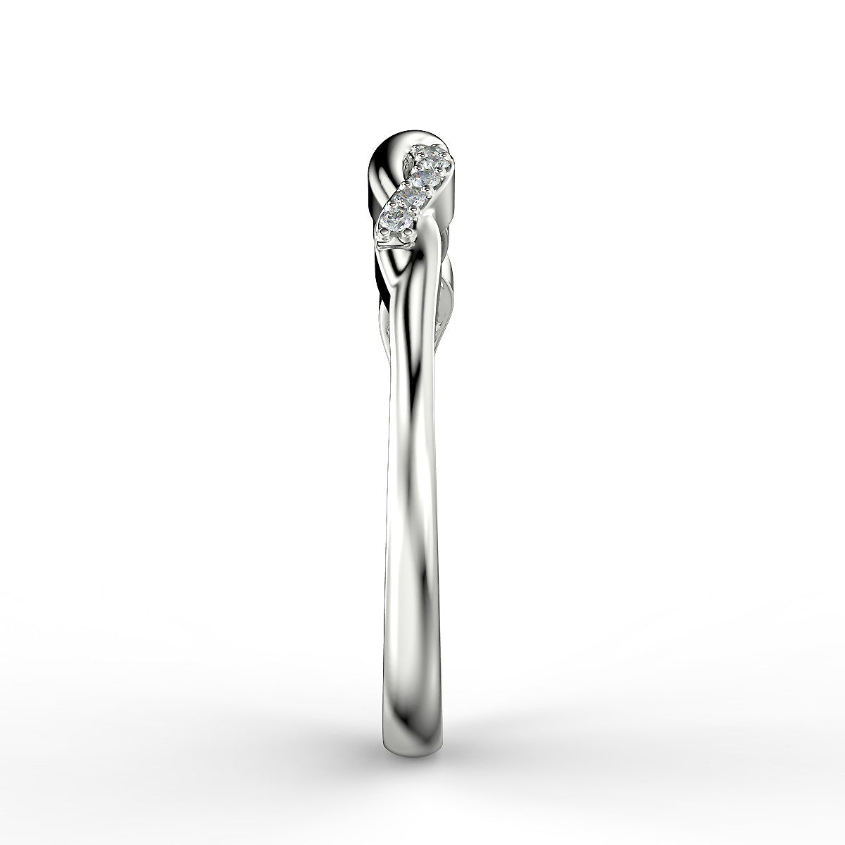 Verona Obrączka z białego złota z diamentami