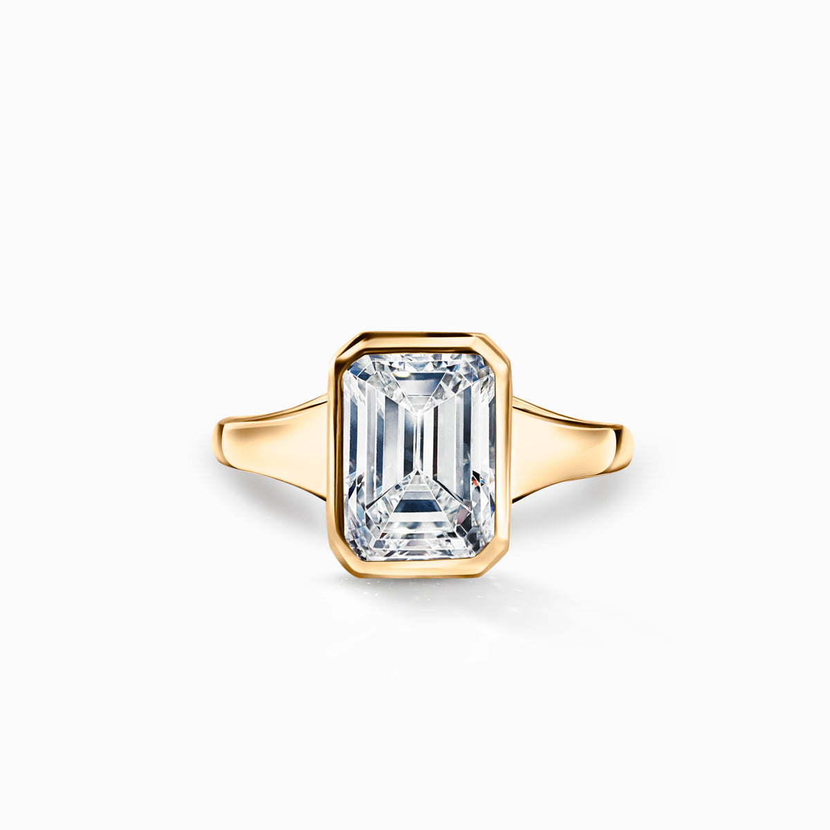 Minimalist z Diamentem Emerald Cut – Sygnet Damski