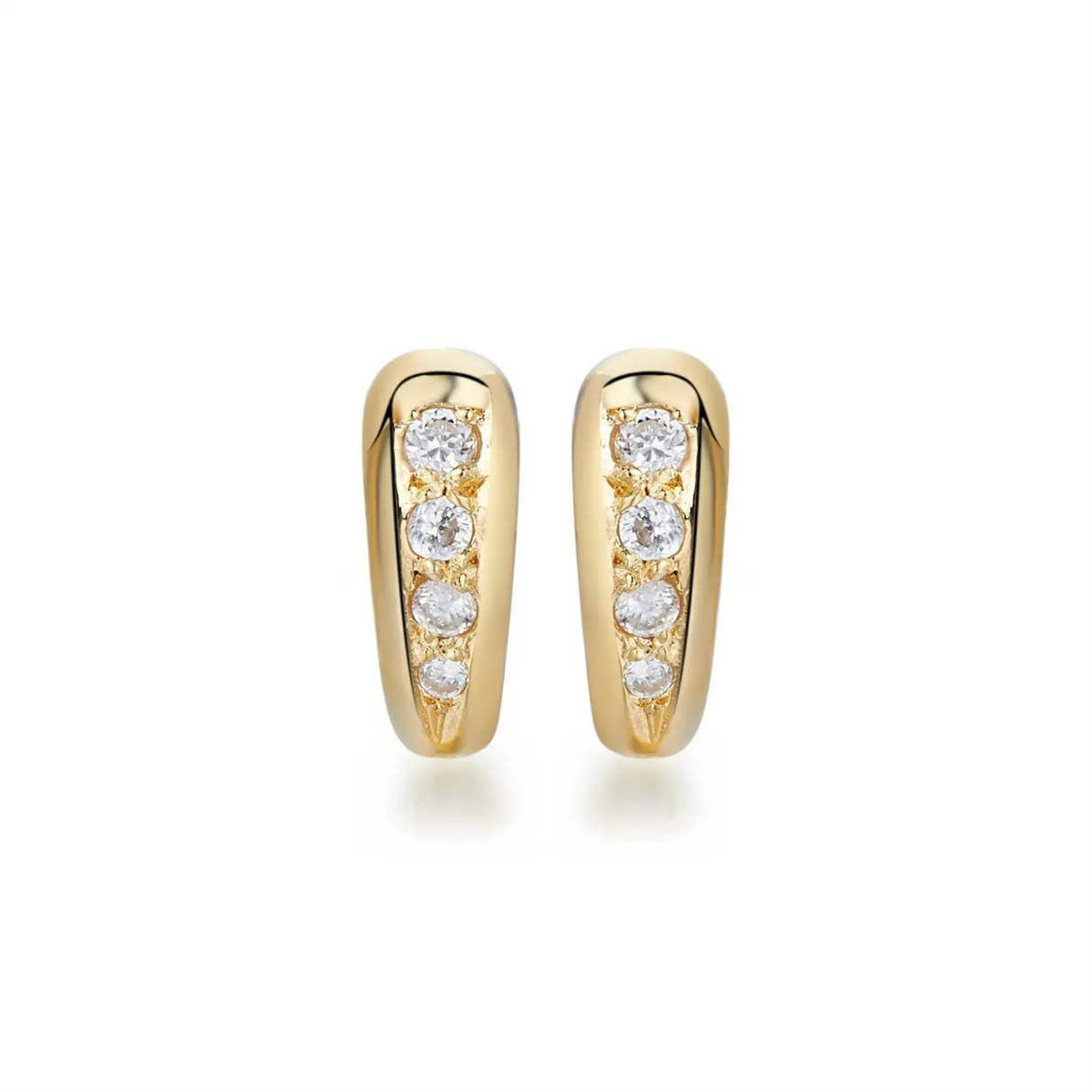 Kolczyki z diamentami 0,40ct z żółtego złota