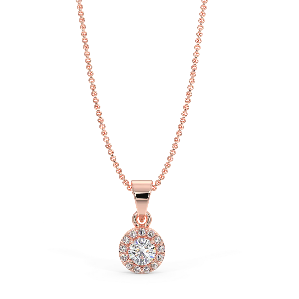 Zawieszka z różowego złota z diamentami 0,15 ctw