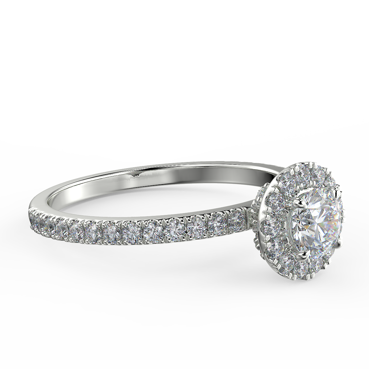 Aurora Glow - pierścionek z białego złota z diamentami 0,73 ctw