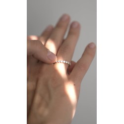 Diamond wedding band - on finger