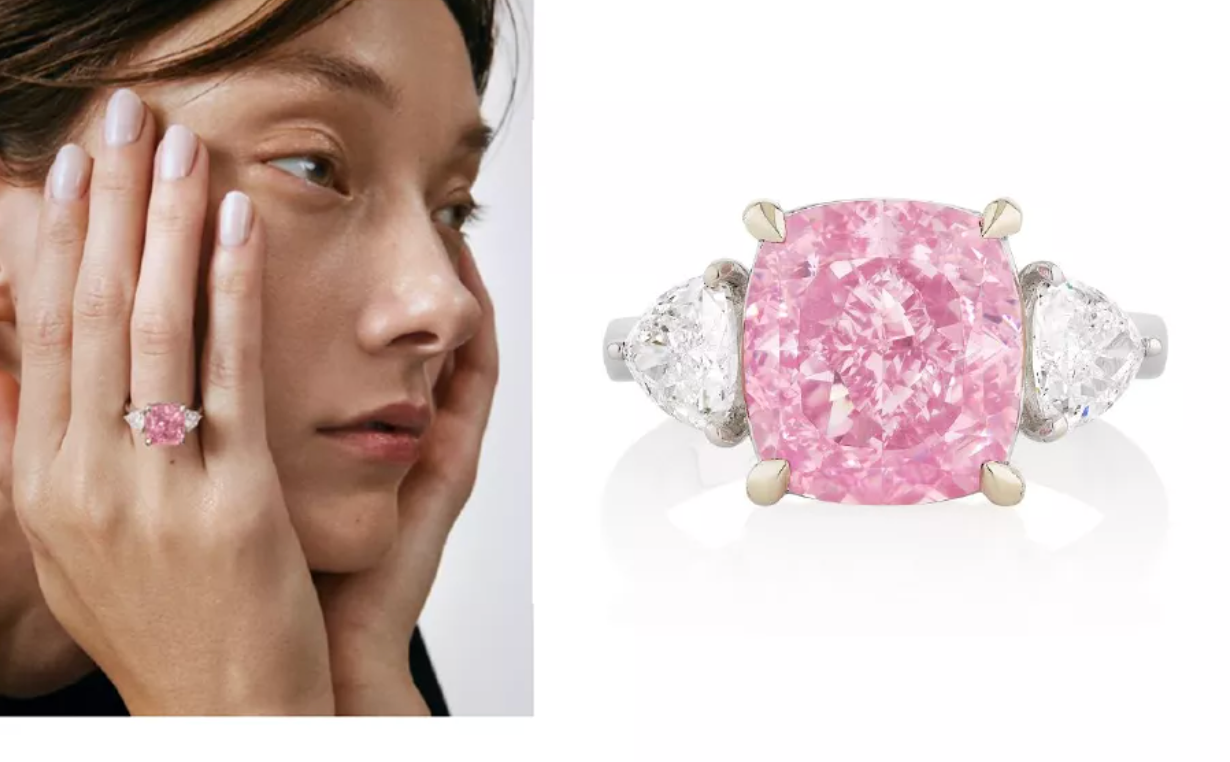 Różowy diament 6,95 ct Fancy Vivid Purplish Pink – aukcja Phillips Genewa 2025
