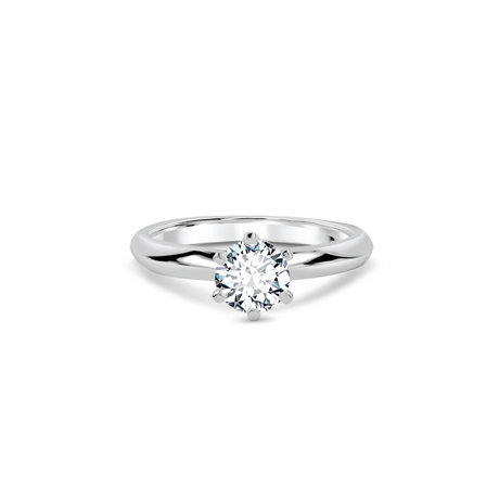Pierścionek z białego złota z diamentem 0,60 ct Lab Grown