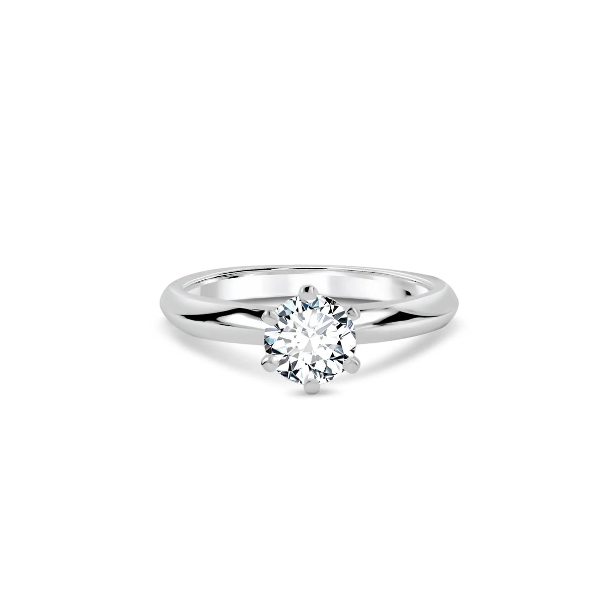 Pierścionek z białego złota z diamentem 0,60 ct Lab Grown