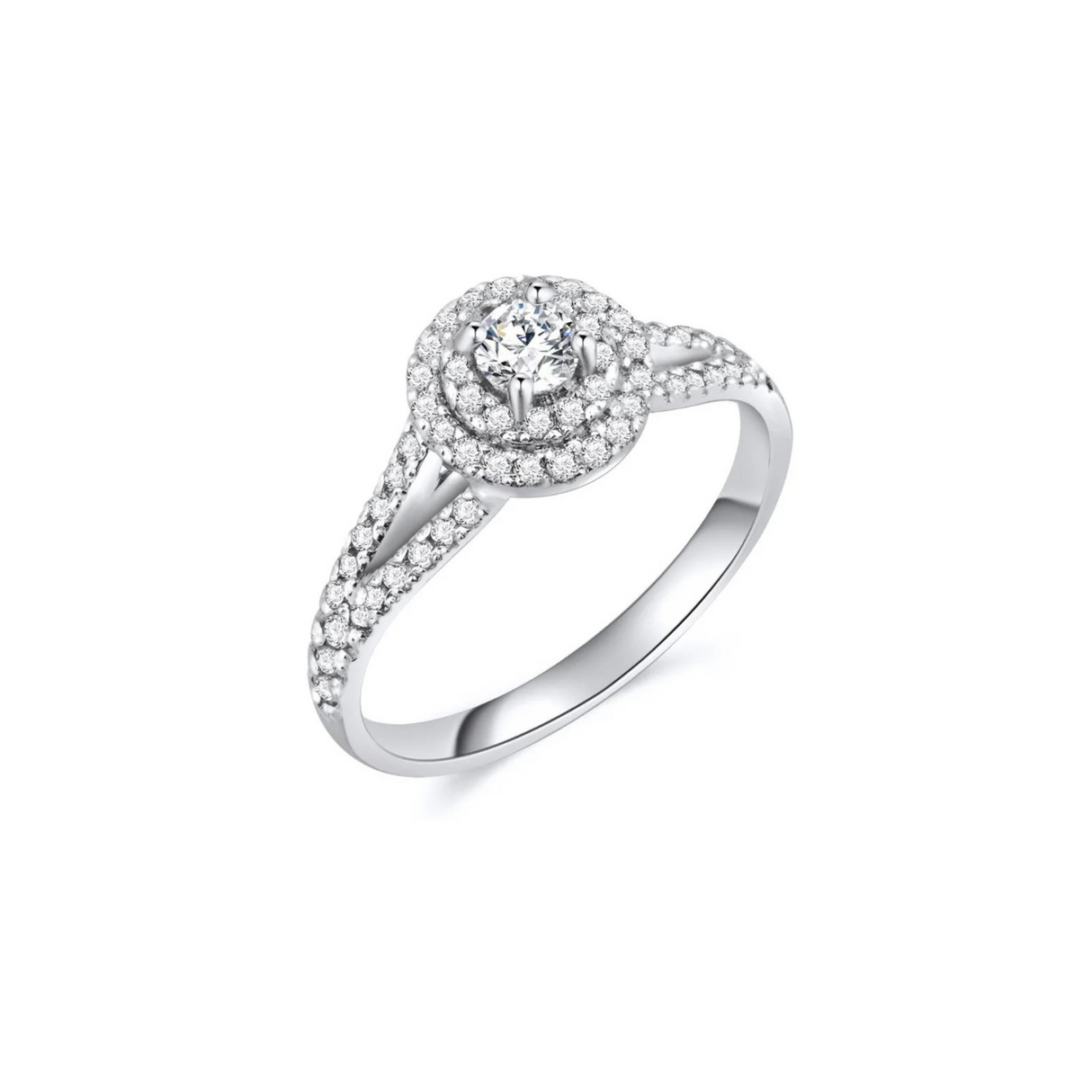Pierścionek z diamentami o masie 0,65 ct