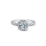 Pierścionek zaręczynowy Aurora Cushion – białe złoto, diamenty 1,20 ct