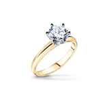 Noble Chic - pierścionek z żółtego złota diamentem 1ct
