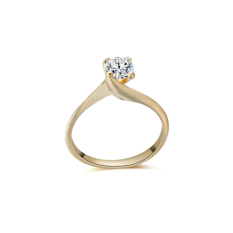 Złoty pierścionek zaręczynowy z diamentem 0,45ct