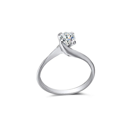 Złoty pierścionek zaręczynowy z diamentem 0,45ct