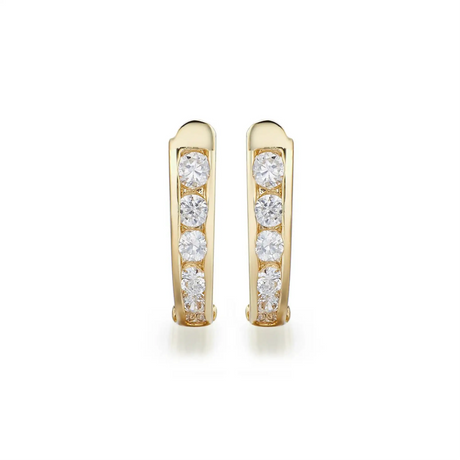 Jaśniejąca lekkość - złote kolczyki z diamentami 0,40 ctw