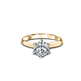 Noble Chic - pierścionek z żółtego złota diamentem 1ct