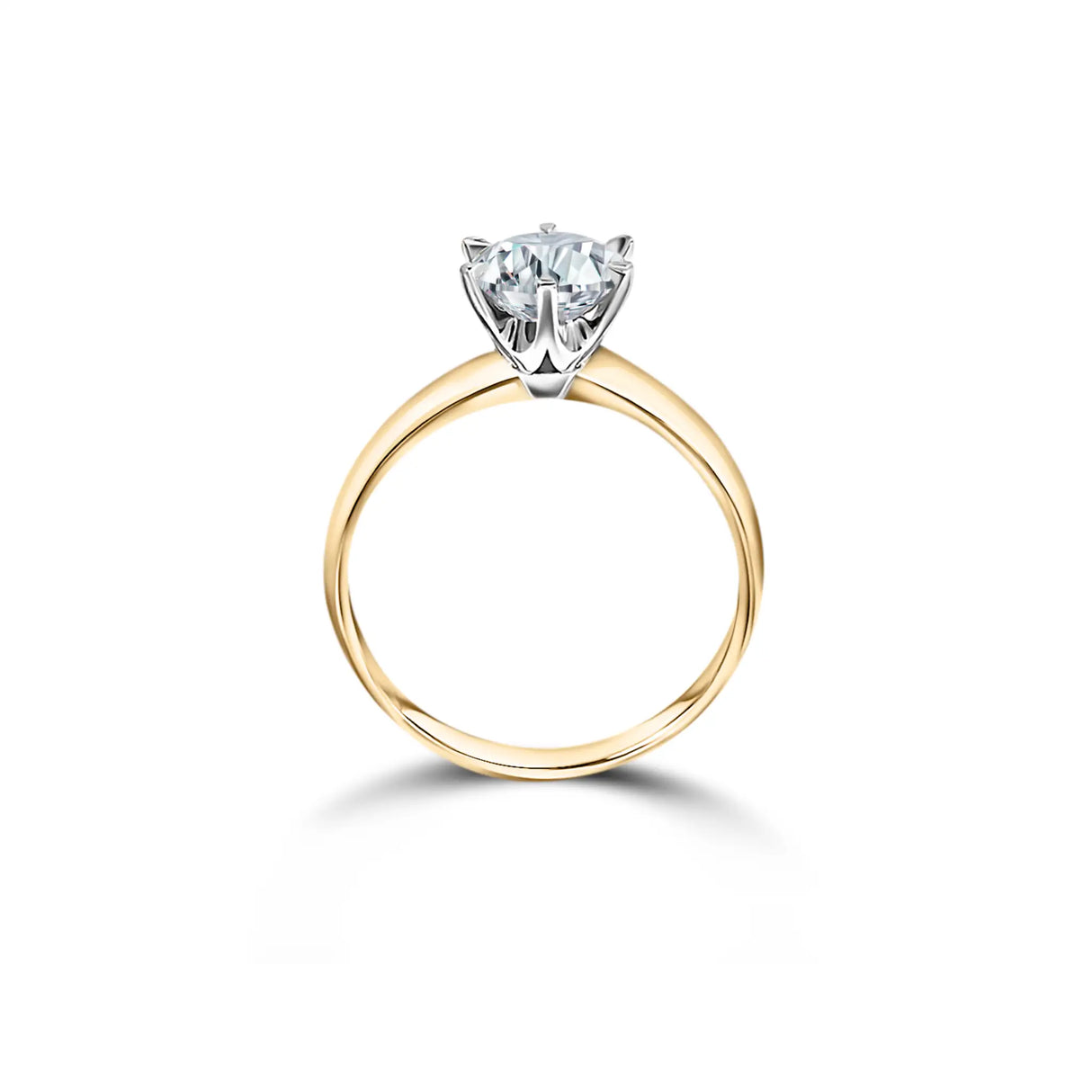 Noble Chic - pierścionek z żółtego złota diamentem 1ct