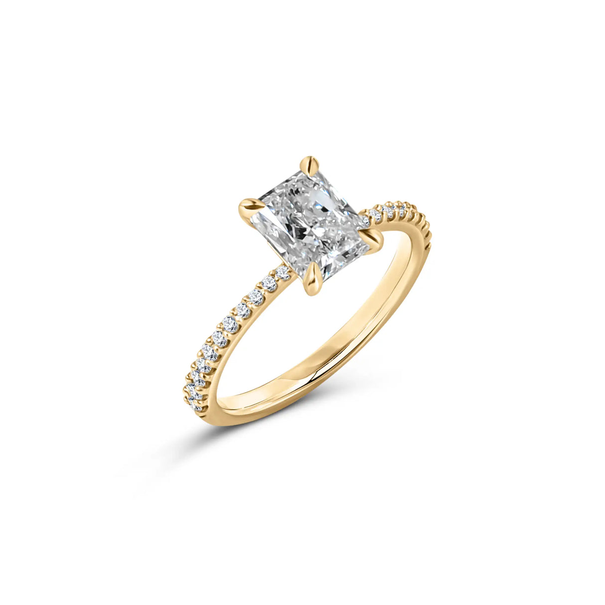 Timeless Shine - pierścionek zaręczynowy z 1,5ct diamentem w szlifie radiant
