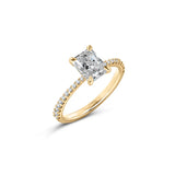Timeless Shine - pierścionek zaręczynowy z 1,5ct diamentem w szlifie radiant