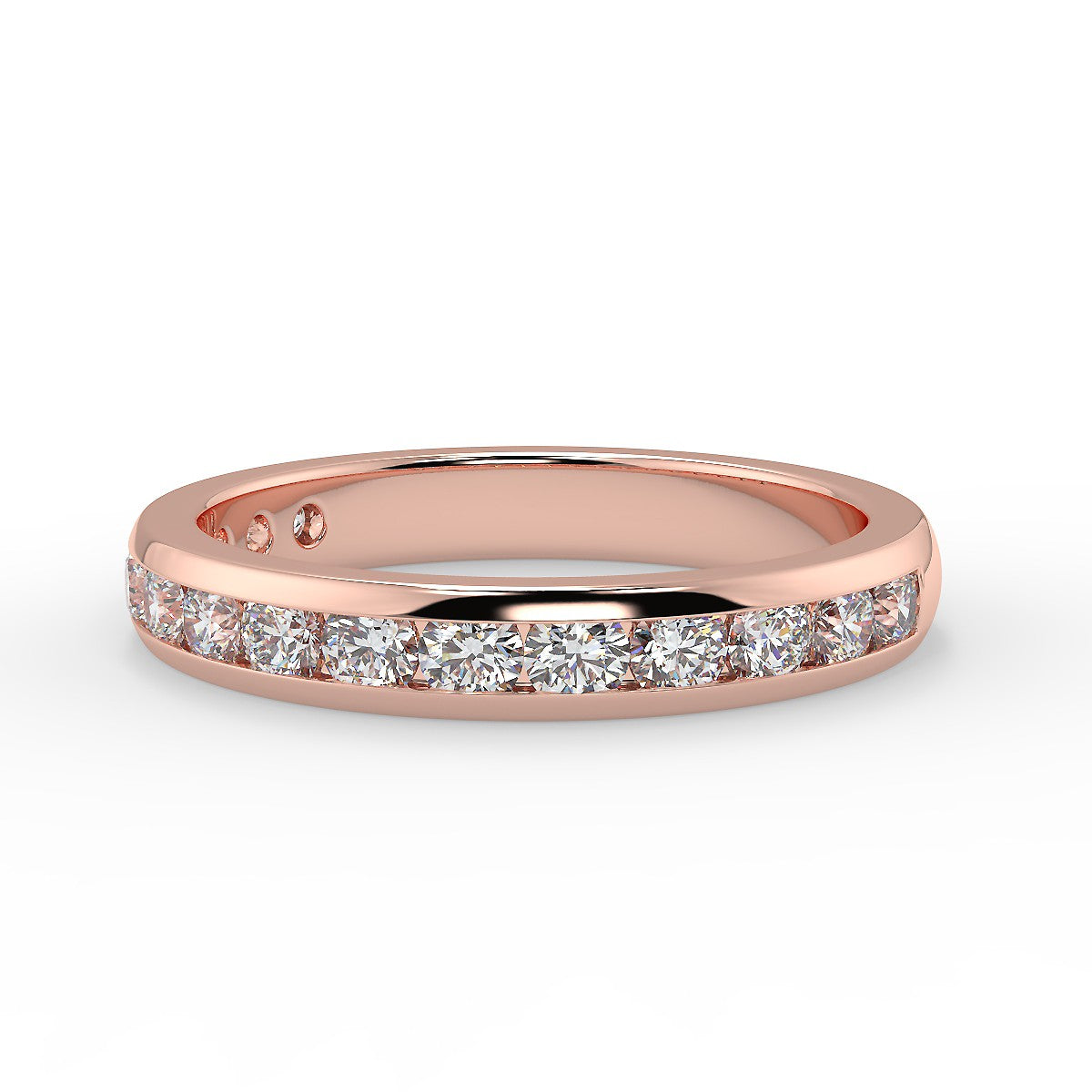 Tuscany Obrączka z różowego złota z diamentami 0,75 ctw