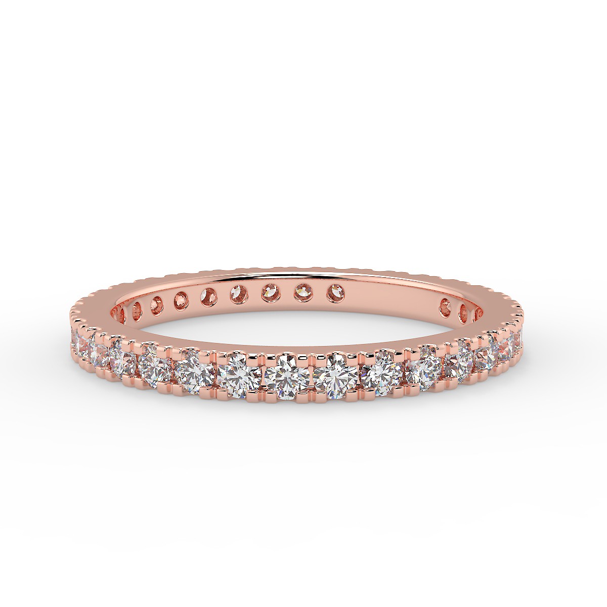 Padua Obrączka z różowego złota z diamentami o masie 0,70 ct