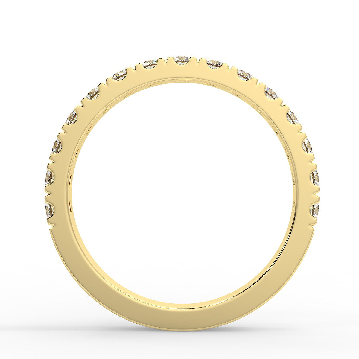 Milano obrączka z żółtego złota z diamentami o masie 0,66 ct