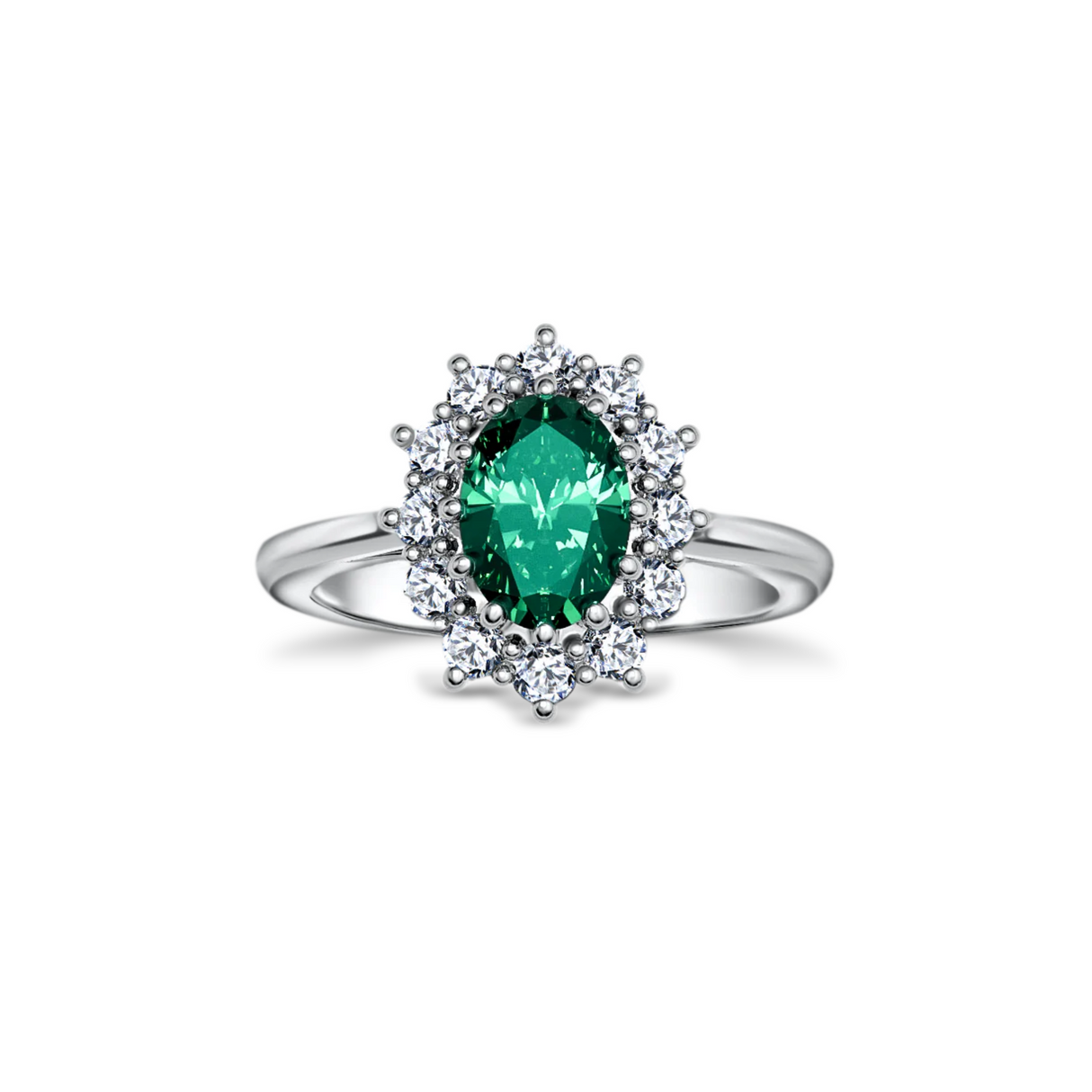 Karmazycja ze szmaragdem 0,90ct i diamentami