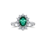 Karmazycja ze szmaragdem 0,90ct i diamentami