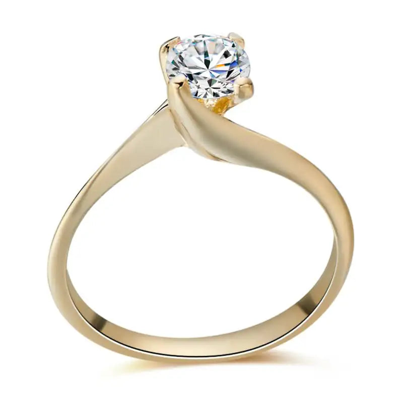 Złoty pierścionek zaręczynowy z diamentem 0,45ct