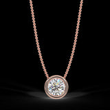 Zawieszka z różowego złota z diamentem 0,40 ct
