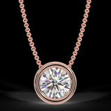 Zawieszka z różowego złota z diamentem 0,40 ct
