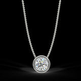 Zawieszka z białego złota z diamentem o masie 0,40 ct