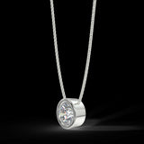 Zawieszka z białego złota z diamentem o masie 0,40 ct