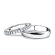 Obrączki z diamentami w białym złocie. White gold bands with Diamond.