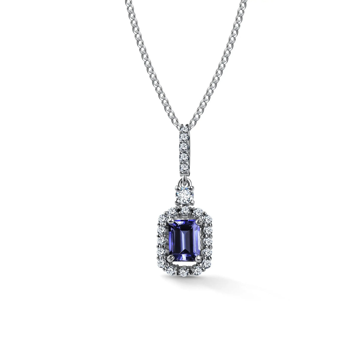 Azure Radiance - zawieszka z tanzanitem i diamentami