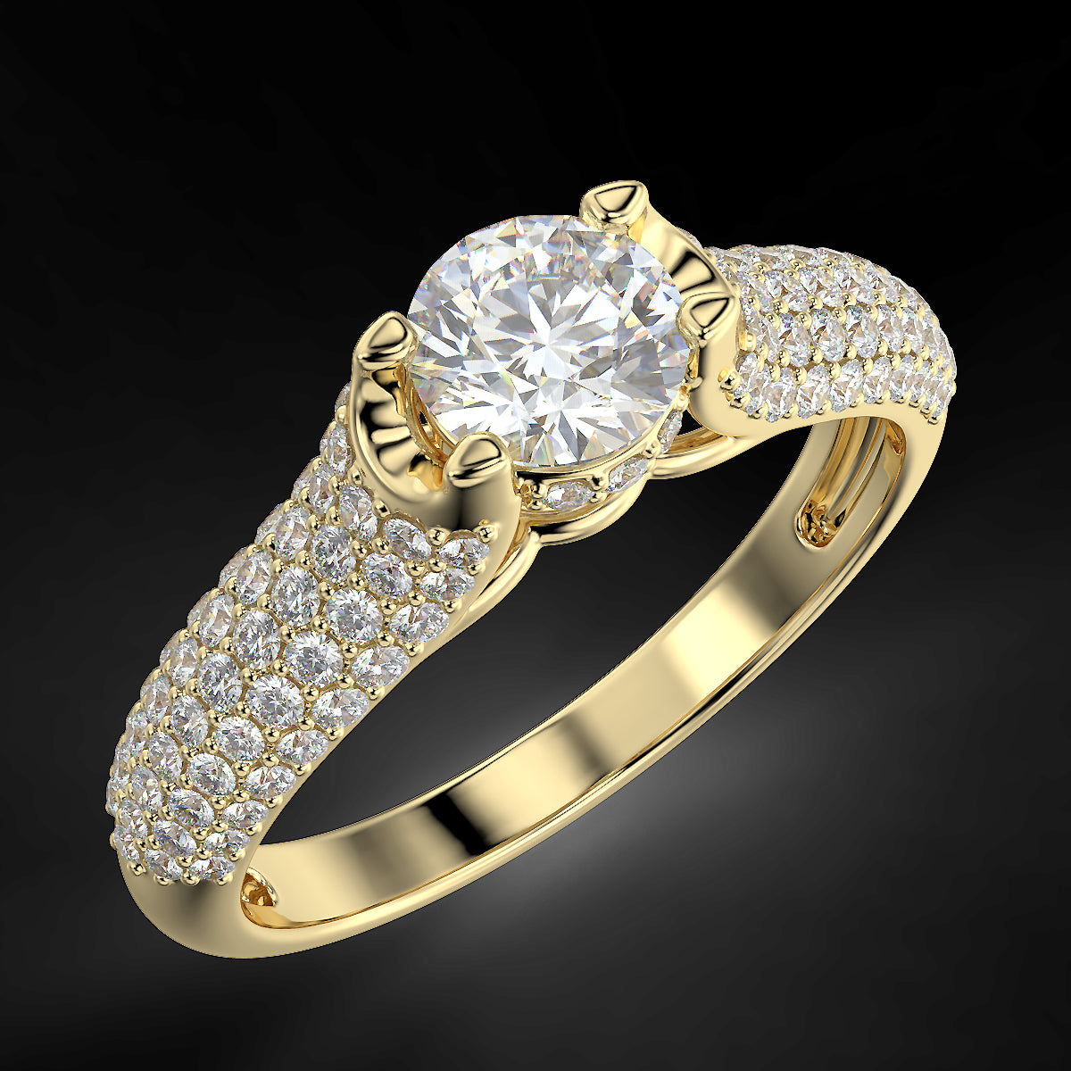 Radiant Glow - pierścionek z diamentami o masie 0,89 ctw