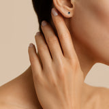 Midnight Noir - Kolczyki z czarnymi diamentami 1ctw w białym złocie