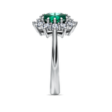 Karmazycja ze szmaragdem 0,90ct i diamentami
