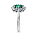 Karmazycja ze szmaragdem 0,90ct i diamentami