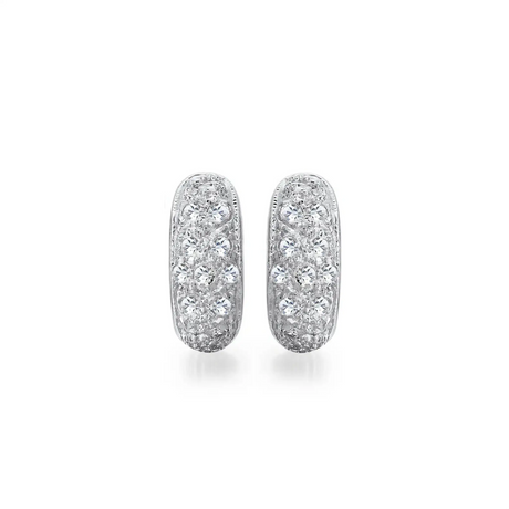 Kolczyki z diamentami 0,36ct z białego złota