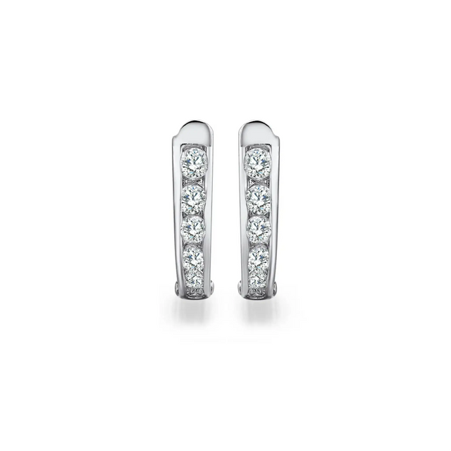 Kolczyki z diamentami 0,40ct z białego złota