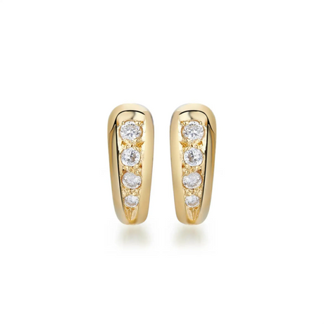 Kolczyki z diamentami 0,40ct z żółtego złota