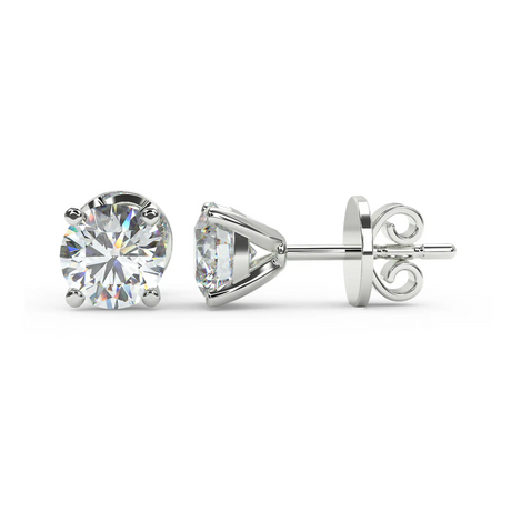 Kolczyki z diamentami 1ctw z białego złota typu studs