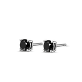 Midnight Noir - Kolczyki z czarnymi diamentami 1ctw w białym złocie