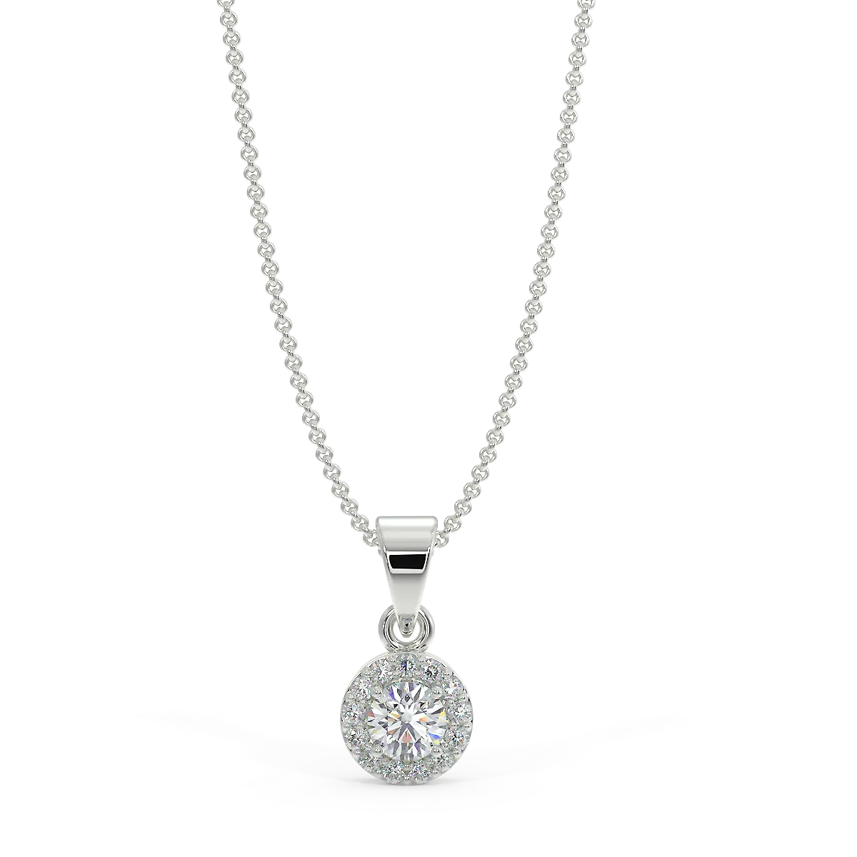 Zawieszka z białego złota z diamentami 0,15 ctw