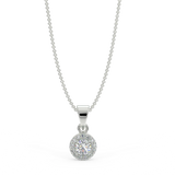 Zawieszka z białego złota z diamentami 0,15 ctw