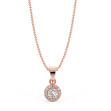 Zawieszka z różowego złota z diamentami 0,15 ctw