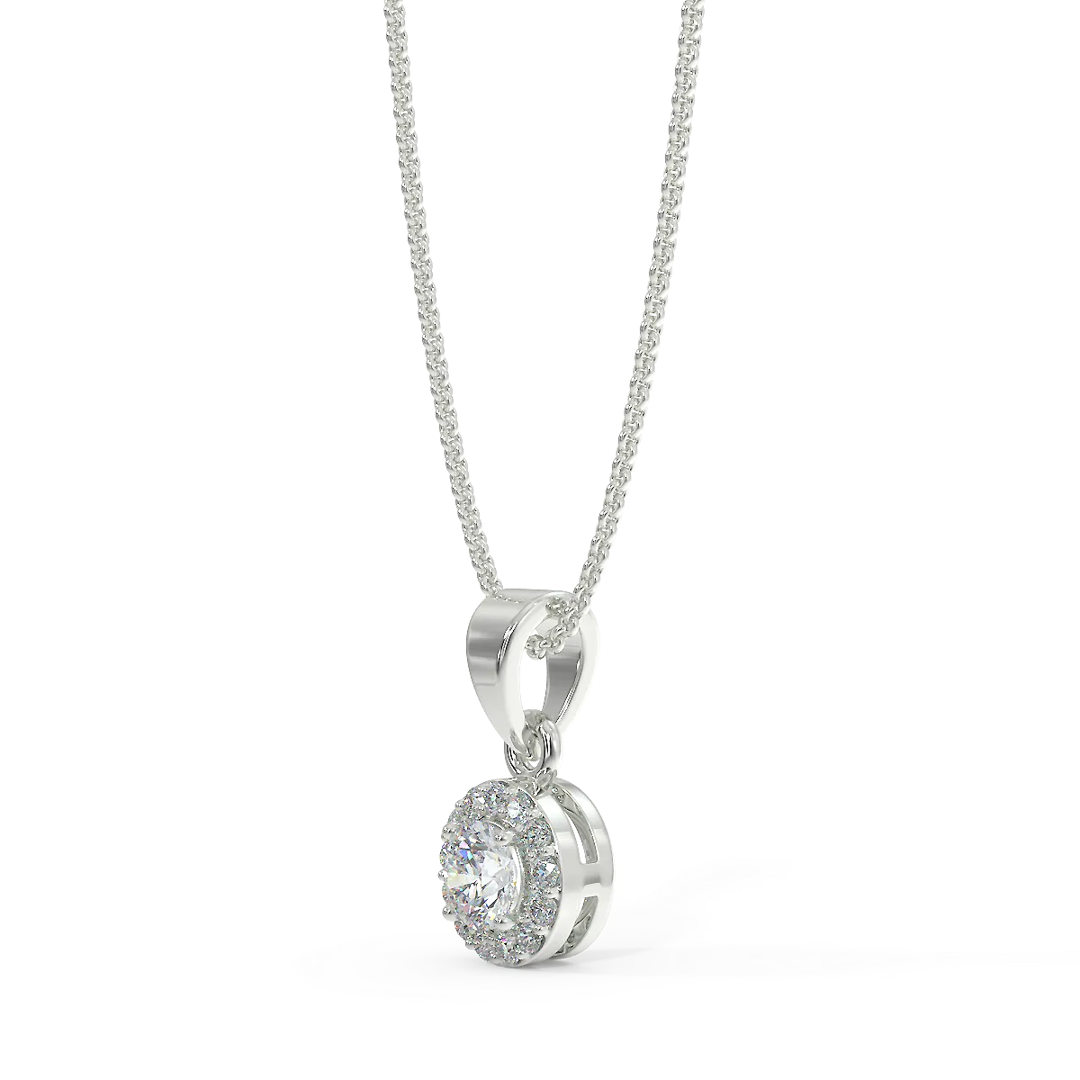 Zawieszka z białego złota z diamentami 0,15 ctw